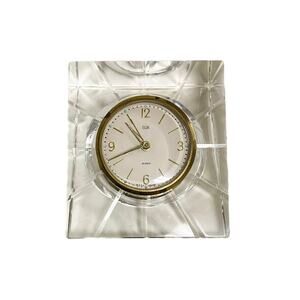 Vintage Elgin Clear Glass Desk Alarm Clock Mid-Century